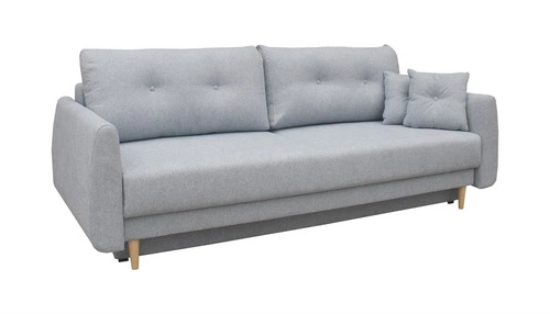 Sofa rozkładana Forn szara z funkcją spania i pojemnikiem nowoczesna do salonu Intesi