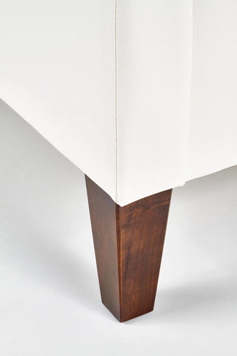 Łóżko tapicerowane Samur 160x200 białe nowoczesne z pikowanym zagłówkiem do sypialni