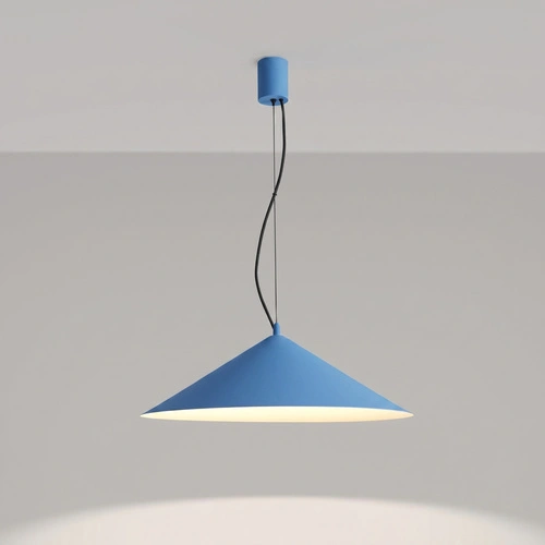 Lampa wisząca FINT błękitna LED do salonu regulowana 50 cm