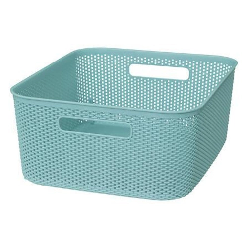 Kosz do przechowywania plastikowy Grochy 11l niebieski z uchwytami 5five simply smart