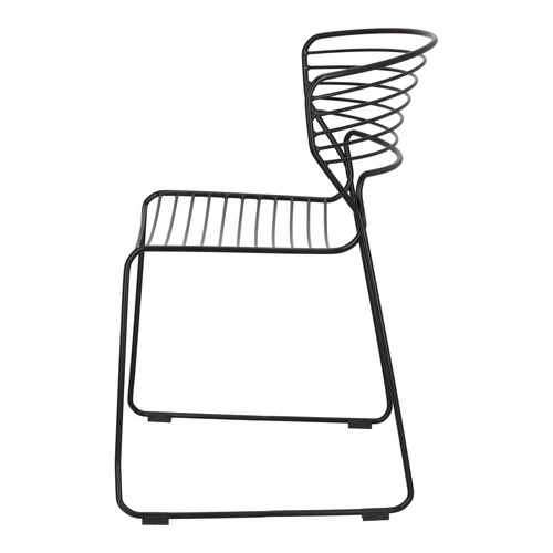 Zestaw 4 krzeseł Hilly czarne