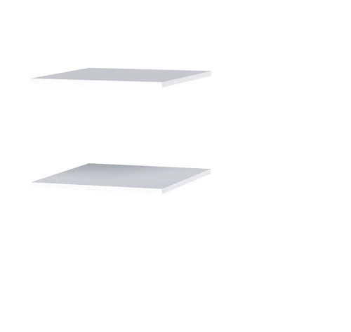 Zestaw 2 białych półek ściennych do szafy Intesi 42 cm do garderoby i kuchni