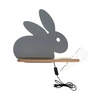Kinkiet Rabbit lampa 4W LED 4000K iq  kids z przewodem szary+biał