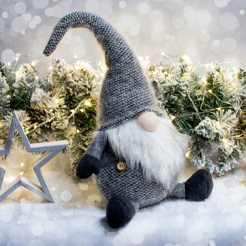 Skrzat szary w kratkę siedzący 46cm     