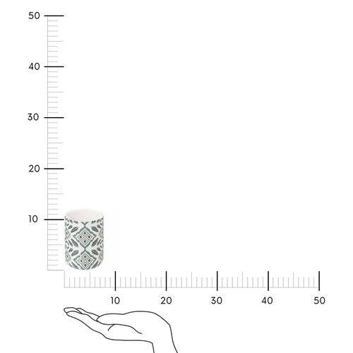 Kubek na szczoteczki do zębów Hapache biały nowoczesny dolomit do łazienki 5five