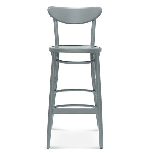 Hoker drewniany z oparciem Fameg BST-1260 skórzany personalizowany do kuchni 75 cm