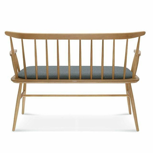 Ławka tapicerowana z oparciem Wand FAMEG personalizowana do przedpokoju i salonu skandynawska