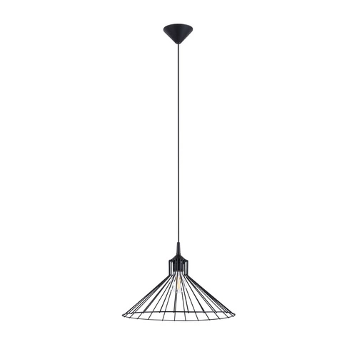 Lampa wisząca EDA czarna metalowa industrialna do salonu i kuchni nad stół 40 cm