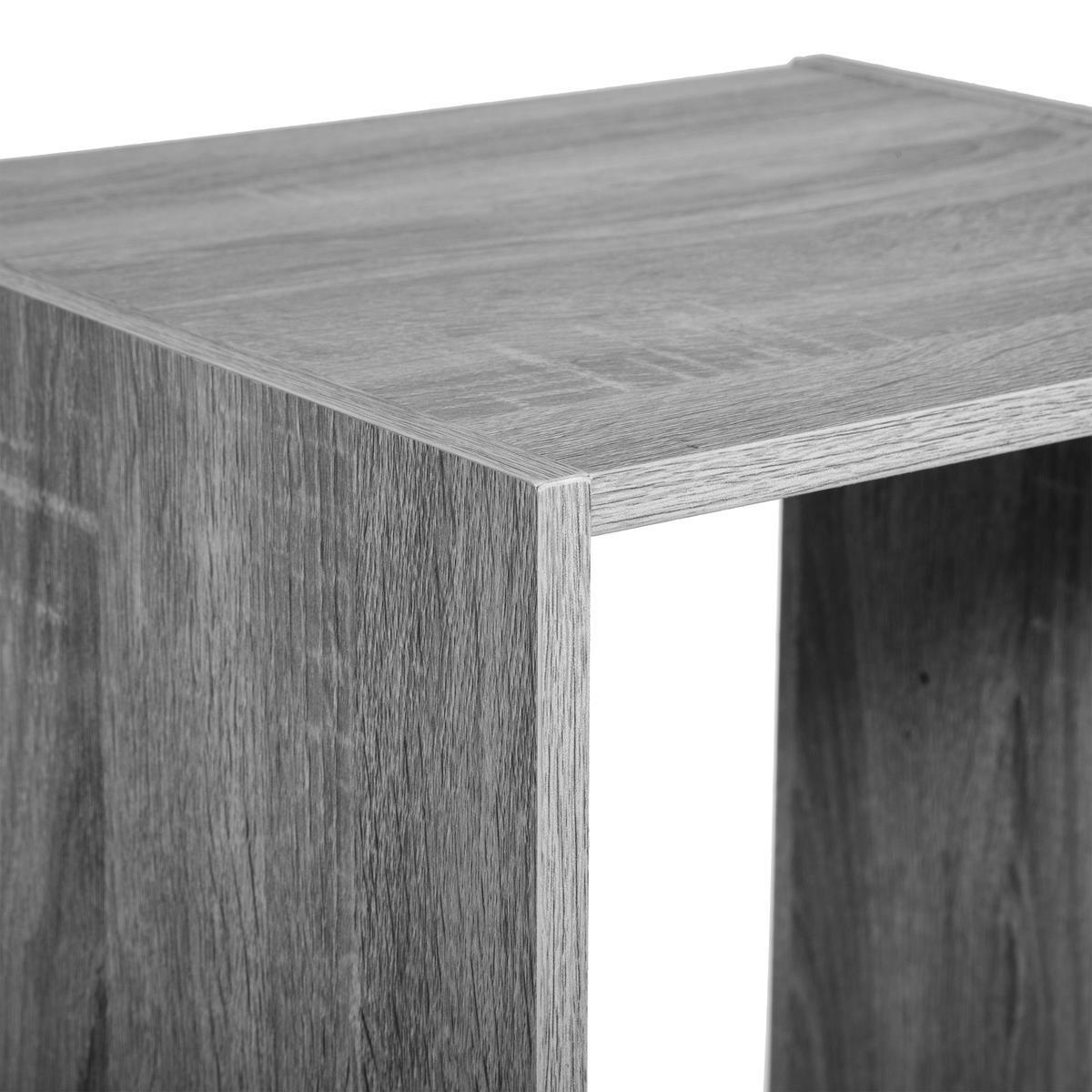 Regał na książki do salonu Kali szary nowoczesny 4 półki 134 cm płyta MDF