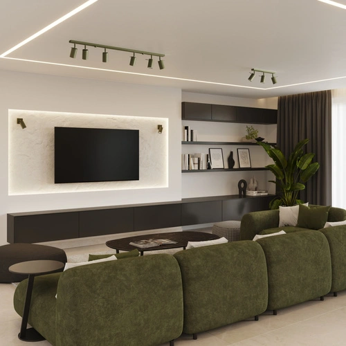 Kinkiet ścienny RING nowoczesny zielony oliwkowy stalowy z ruchomym kloszem do salonu SOLLUX