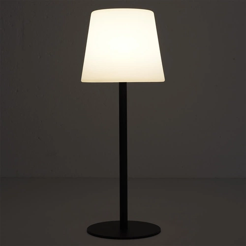 Nowoczesna lampa stołowa LED Intesi czarna z USB i regulacją do salonu i sypialni