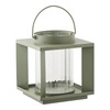Lampion ogrodowy Lohals zielony szkło i metal dekoracyjny na taras i balkon