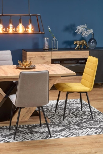 Stół rozkładany do jadalni Rand 160-200 cm nowoczesny dąb na jednej nodze Intesi