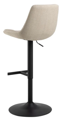 Hoker Adisa beżowy tapicerowany z oparciem obrotowy do kuchni i wyspy nowoczesny 65 cm