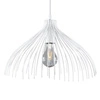 Lampa wisząca UMB biała nowoczesna do salonu i kuchni metalowa nad stół 40 cm