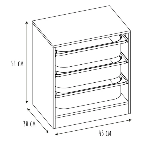 Regał na zabawki Elmo S biały szary nowoczesny z pojemnikami do pokoju dziecięcego Intesi