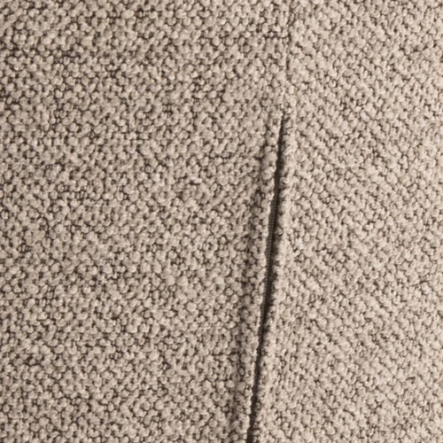 Krzesło tapicerowane Patricia beżowe ciemne do jadalni nowoczesne na czarnych metalowych nogach