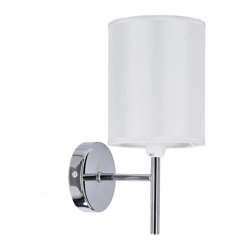 Kinkiet ścienny Yan chrom nowoczesny z abażurem do salonu i sypialni CANDELLUX LIGHTING