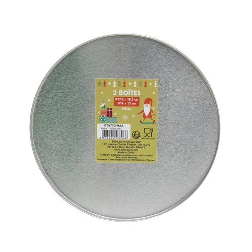 Zestaw 2 metalowych pudełek świątecznych Intesi ozdoba bożonarodzeniowa do kuchni