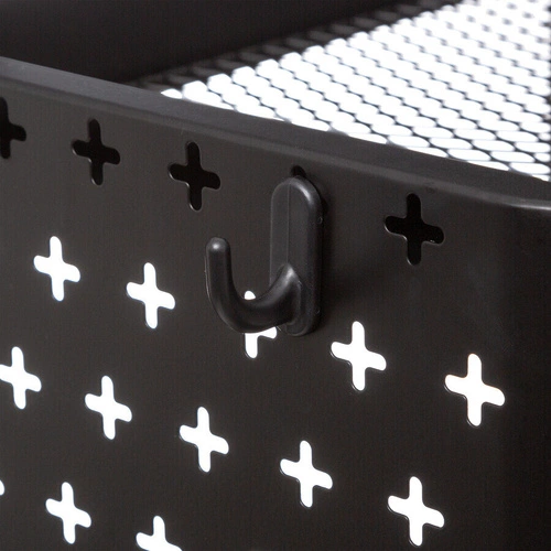 Perfo czarny metalowy wózek kuchenny na kółkach z trzema półkami do nowoczesnej kuchni 5five