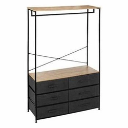 Wieszak z szafką Tissa czarny/naturalny