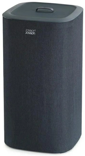Joseph Joseph Tota nowoczesny kosz na pranie 60l dwukomorowy z pokrywą do łazienki czarny