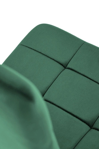 Krzesło tapicerowane Melani welurowe zielone do jadalni nowoczesne glamour Intesi
