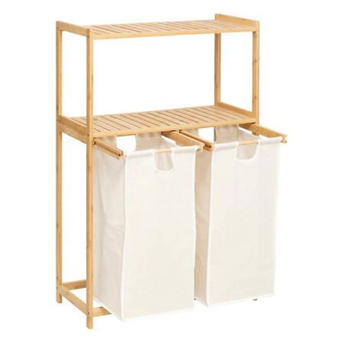 Bambusowy kosz na pranie z 2 workami i półkami Tidy Box 5five simply smart do łazienki