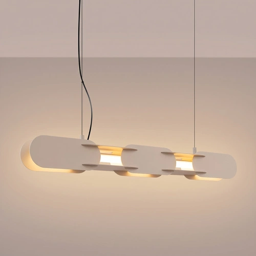 Lampa wisząca CHAIN 91 LED taupe nowoczesna nad stół do jadalni