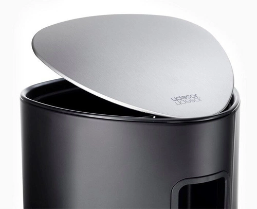 Joseph Joseph EasyStore kosz na śmieci do łazienki 5l czarny matowy z pedałem owalny