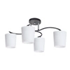 Lampa sufitowa Esnyr chromowy+czarny  4x40 E27 klosz biały