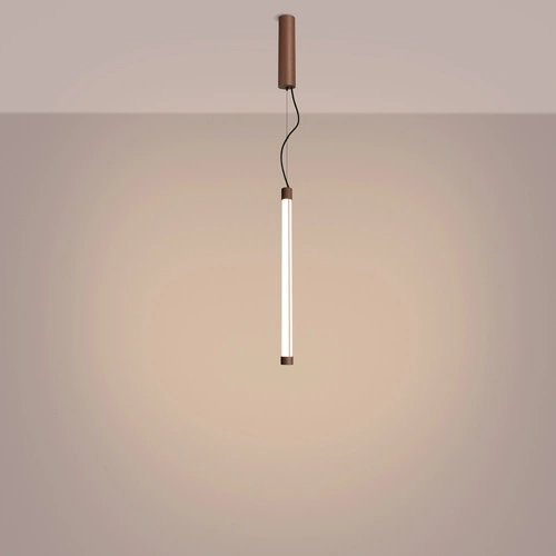 Lampa wisząca TRANG 50 LED brązowa nowoczesna nad wyspę