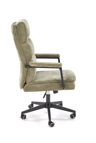 Fotel biurowy ergonomiczny Nurah oliwkowy obrotowy z podłokietnikami do biura Intesi