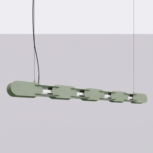 Lampa wisząca LED CHAIN 158 oliwkowa nowoczesna nad wyspę