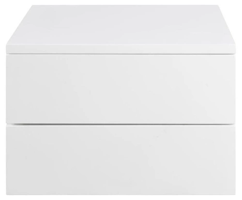 Szafka nocna Actona Avignon wisząca 37 cm, biała, nowoczesna z 2 szufladami do sypialni