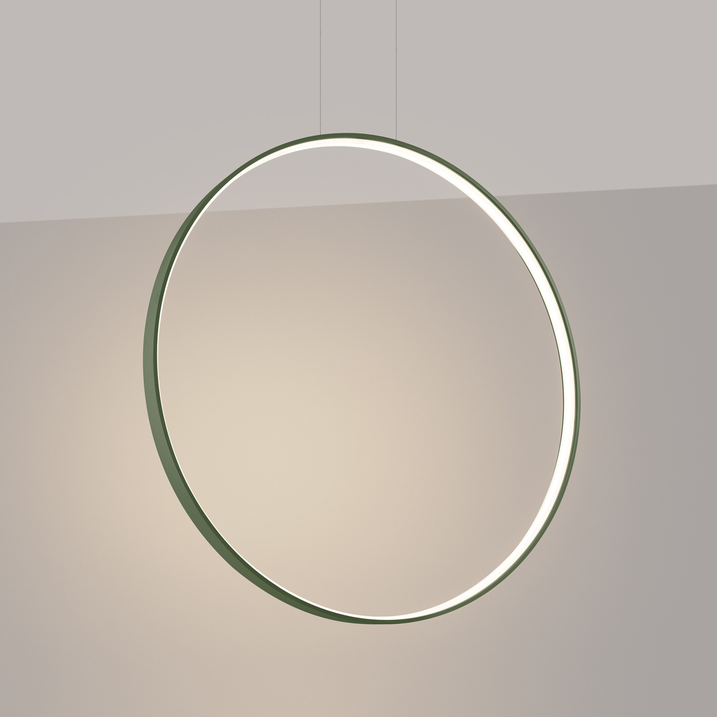 Lampa wisząca LED RIO 78 zielona oliwka nowoczesna do jadalni i salonu regulowana