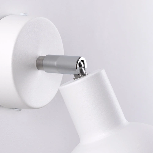 Kinkiet ścienny ELBA biały loftowy metalowy regulowany do salonu i sypialni SOLLUX