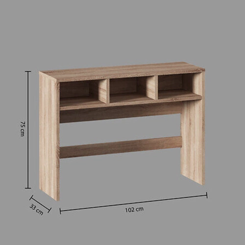 Konsola Kali nowoczesna z 3 przegrodami i szufladą naturalna do przedpokoju 102 cm 5five
