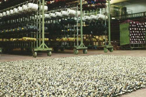 Dywan shaggy wełniany Shaggy Rocks Mix beżowy 250x350 cm do salonu nowoczesny łatwy w czyszczeniu