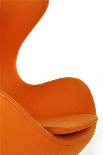 Fotel uszak Jajo pomarańczowy kaszmir obrotowy bujany do salonu nowoczesny glamour
