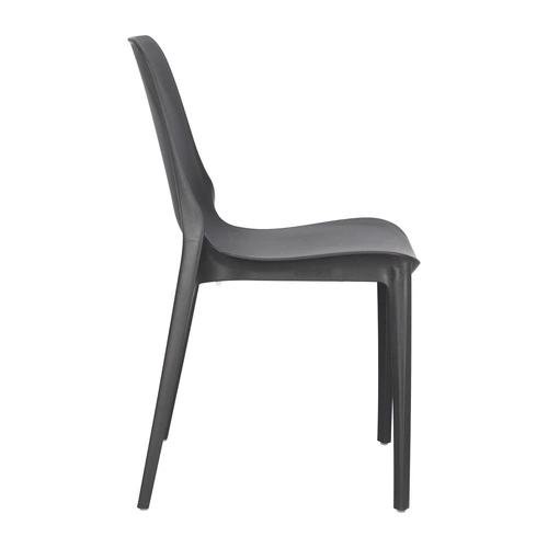Krzesło ogrodowe Ginevra antracytowe z tworzywa sztaplowane nowoczesne SCAB Design