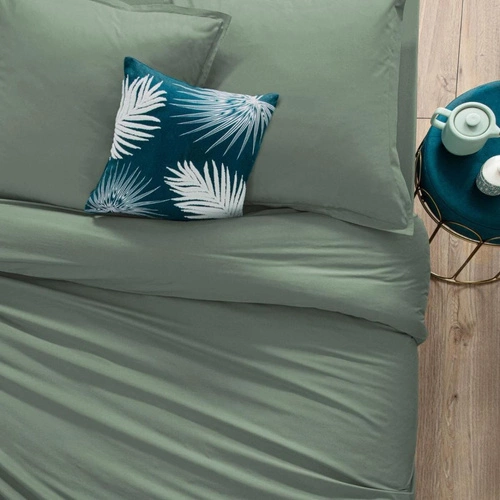Poszwa na kołdrę 240 x 220 cm bawełna zielona