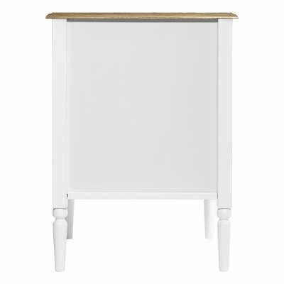 Szafka nocna biała z szufladą 45 cm styl skandynawski Solen Atmosphera do sypialni