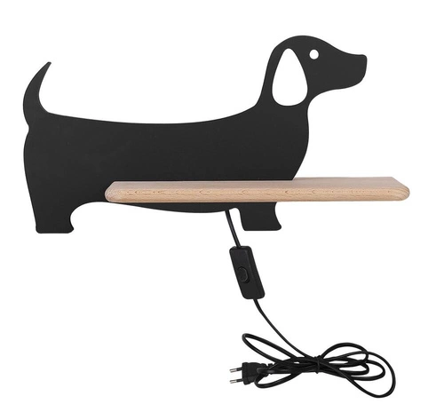 Kinkiet ścienny DOG LED różowy drewniany do pokoju dziecięcego klasyczny 36,5 cm CANDELLUX