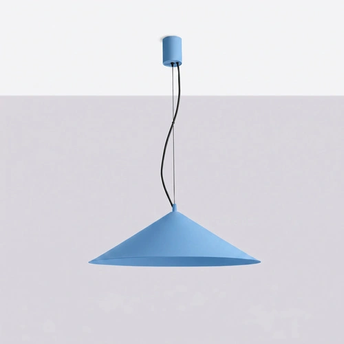 Lampa wisząca FINT błękitna LED do salonu regulowana 50 cm