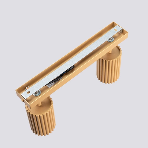 Plafon sufitowy KARBON 2 złoty nowoczesny glamour do salonu z ruchomym kloszem