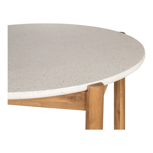 Stół ogrodowy okrągły Terracina 120 cm terrazzo akacja House Nordic