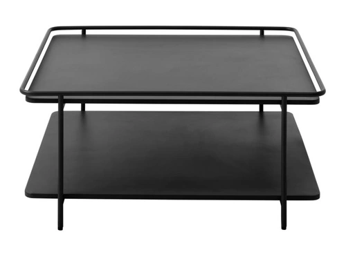 Stolik kawowy Yuba 75x75 czarny kwadratowy metalowy nowoczesny