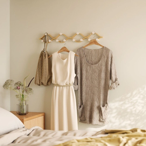 Umbra Montage nowoczesny wieszak ścienny do przedpokoju 6 haków drewniany biały