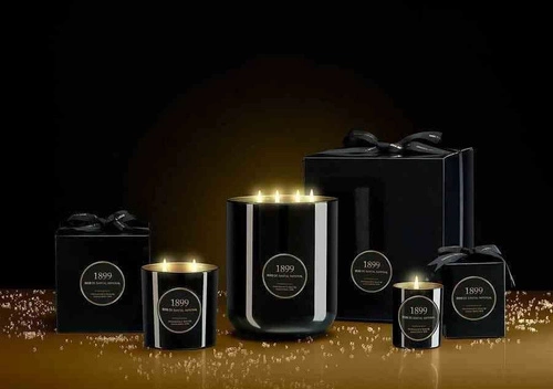 Świeca sojowa zapachowa Cereria Molla Boutique Tea & Lemongrass 600g czarna do salonu